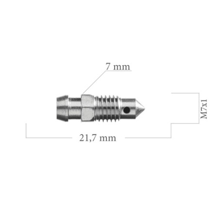 Odvzdušňovací šroub M7x1 L=21,7 mm 5-300-0053