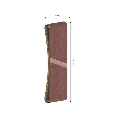 3dílná sada brusných pásů Bosch PRO X440; 75 x 533 mm, 60; 80; 100 2608606078 - 3
