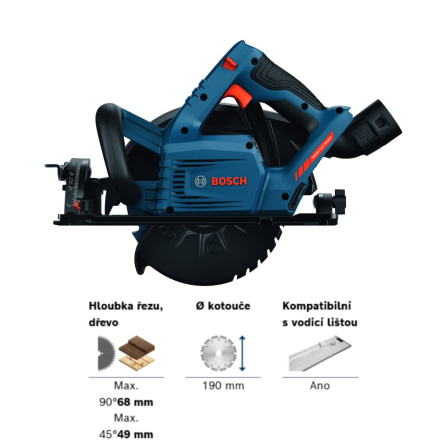 Aku okružní pila Bosch EXPERT EXKS18V-68GX bez aku 06016B5301 - 7 Aku okružní pila Bosch EXPERT EXKS18V-68GX bez aku 06016B5301 - 7
