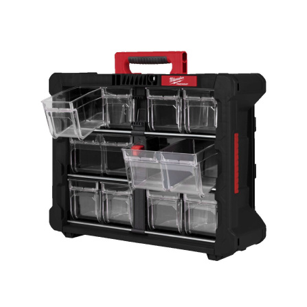 Organizér s vyklápěcími boxy Milwaukee Packout Tip Bin Organiser 4932498323 - 4