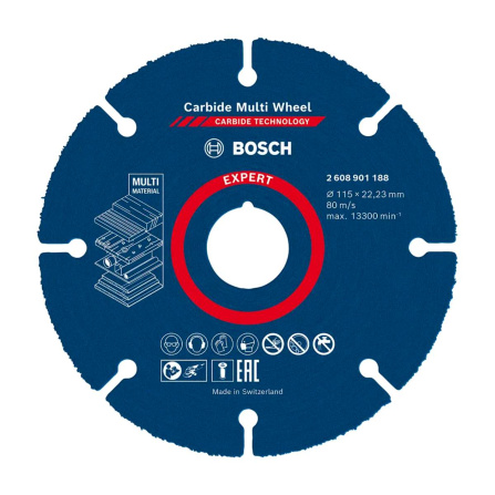 Víceúčelový řezný kotouč Bosch Expert Carbide Multi Wheel 125 mm 2608902489 Víceúčelový řezný kotouč Bosch Expert Carbide Multi Wheel 125 mm 2608902489