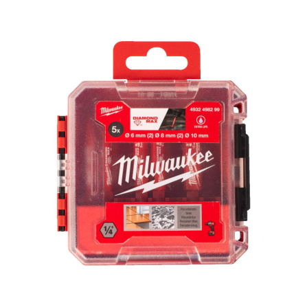 Sada diamantových vrtáků Milwaukee Diamond Plus Max 1/4 5ks 4932498299