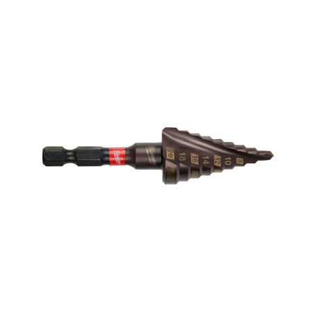 Vrták stupňovitý 4 - 20 mm 9 stupňů 83 mm Milwaukee SHOCKWAVE IMPACT DUTY 48899263