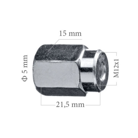 Šroubení brzdového potrubí M12x1 4,75 mm 21,5 mm 5-100-107 - 2