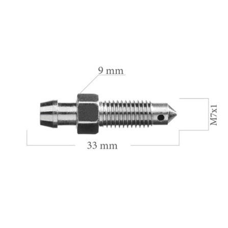 Odvzdušňovací šroub M7x1 L=33 mm 5-300-0088