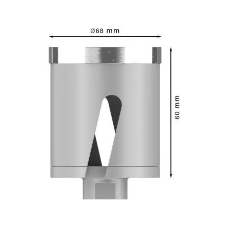 Pila diamantová vykružovací/děrovka na zásuvky Bosch PRO Socket Core Cutter Dry 68 mm 2608599047 - 6