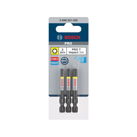 Sada torx bitů PH Bosch PRO Impact 3 ks 55 mm 2608521U55 - 2