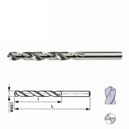 Vrták 03,00 mm HSS středně dlouhý