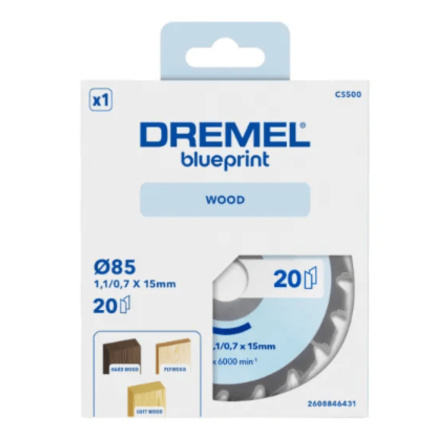 2608846431 Kotouč pilový Dremel Wood 85x15 T20-1