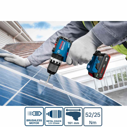 Aku šroubovák s příklepem Bosch PRO GSB 18V-52 3x5,0 Ah 06019S0128 - 3 Aku šroubovák s příklepem Bosch PRO GSB 18V-52 3x5,0 Ah 06019S0128 - 3