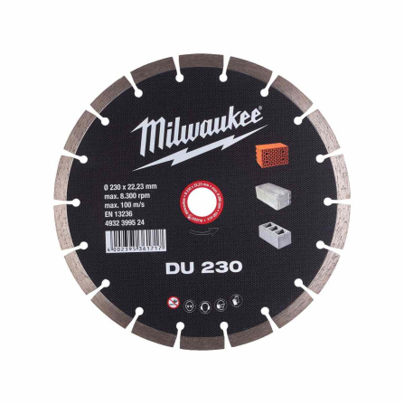 Diamantový dělící kotouč Milwaukee DU 230/22,23 mm 4932399524