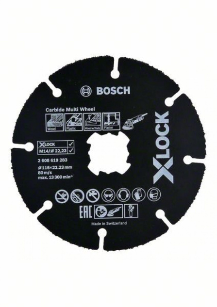 Víceúčelový řezný kotouč Bosch X-LOCK Carbide Multi Wheel 115mm