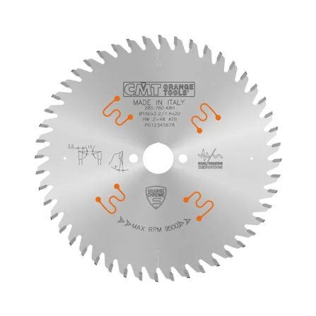 Kotouč pilový na dřevo CMT D160x2,2 d20 Z48 HW C28576048H