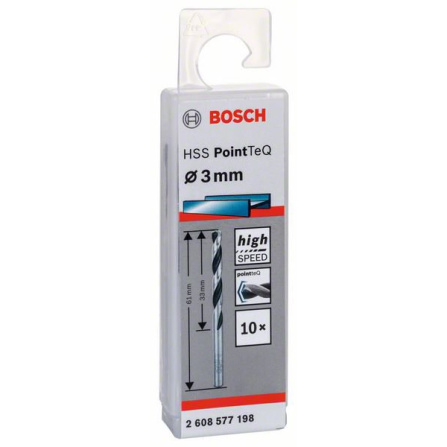 Vrták spirálový Bosch PointTeQ 3,0 mm 2608577198