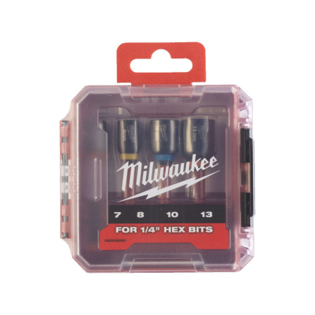 Sada maticových magnetických nástavců Shockwave™ Impact Duty 4 ks Milwaukee 4932492445