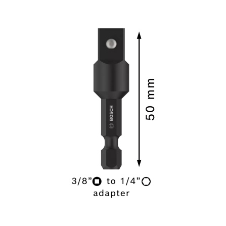Adaptér průmyslový Bosch PRO Socket 1/4 šestihran - 3/8 čtyřhran 2608551108 - 5