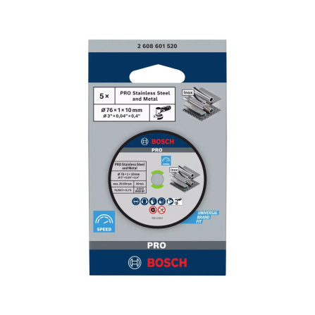 Řezný kotouč Bosch PRO Stainless steel and metal 76x1x10 mm 2608601520 - 2