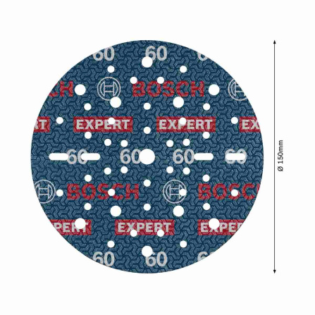 Brusný kotouč Bosch Expert O780 s fólií  6 ks 150 mm P60 2608902430 - 6