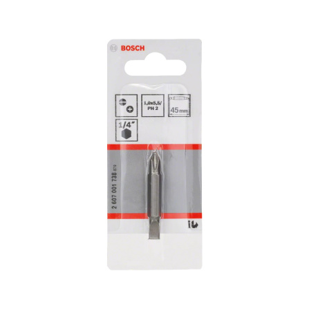 Bit šroubovací oboustranný PH2/S1x5,5 45 mm Bosch 2607001738 - 2