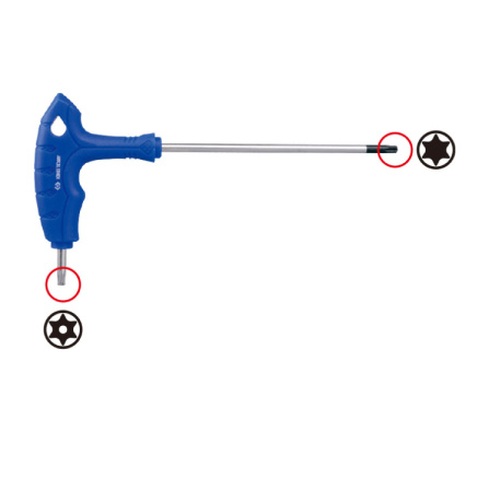 Klíč L zástrčný s rukojetí Torx King Tony T45x200 116345R - 2