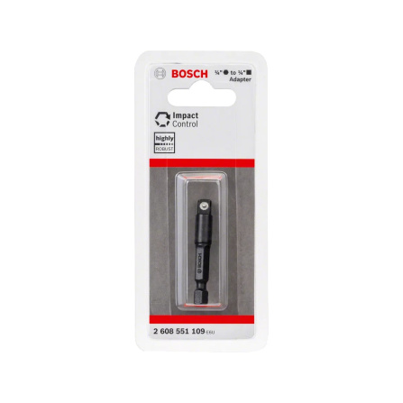 Adaptér průmyslový Bosch PRO Socket 1/4 šestihran - 1/4 čtyřhran 2608551109 - 3