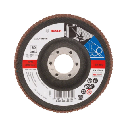 Kotouč brusný lamelový Bosch X571 115 mm, zrno 80 2608605450 Kotouč brusný lamelový Bosch X571 115 mm, zrno 80 2608605450