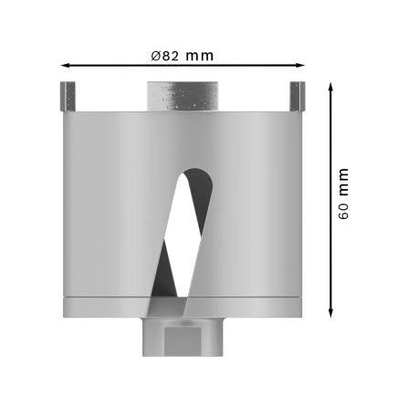 Pila diamantová vykružovací/děrovka na zásuvky Bosch PRO Socket Core Cutter Dry 82 mm 2608599048 - 6
