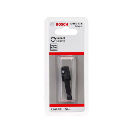 Adaptér průmyslový Bosch PRO Socket 1/4 šestihran - 3/8 čtyřhran 2608551108 - 3
