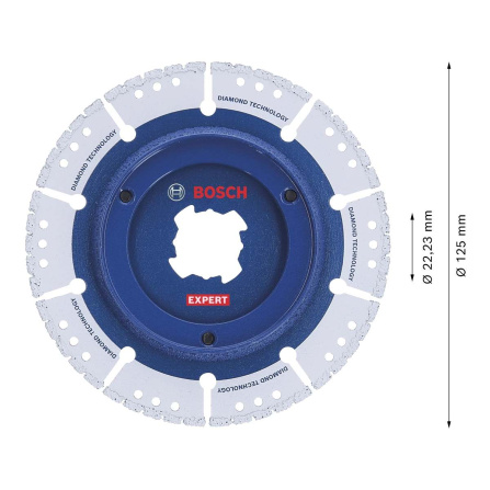 Diamantový dělicí kotouč Bosch Expert Diamond Pipe Cute Wheel 125x22,23 mm 2608901391 - 5