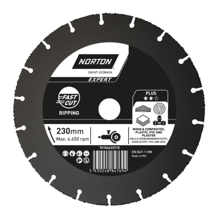 Víceúčelový řezný kotouč Norton  Expert EU Multi Carbide 230x22,23 70184633710