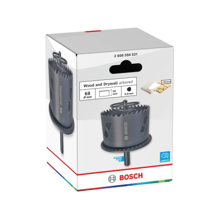 Pila vykružovací/děrovka se záhlubníkem a adaptérem Bosch Wood and Drywall 68 mm 2608594531 - 2 Pila vykružovací/děrovka se záhlubníkem a adaptérem Bosch Wood and Drywall 68 mm 2608594531 - 2