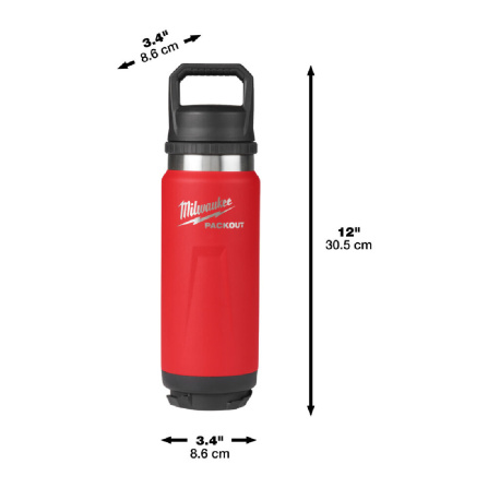 Láhev na pití Milwaukee Packout Bottle 710 ml Chug Lid Red 4932493465 - 3