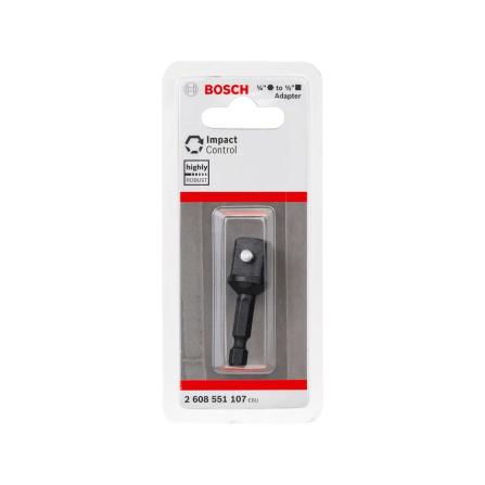 Adaptér průmyslový Bosch PRO Socket 1/4 šestihran - 1/2 čtyřhran 2608551107 - 3