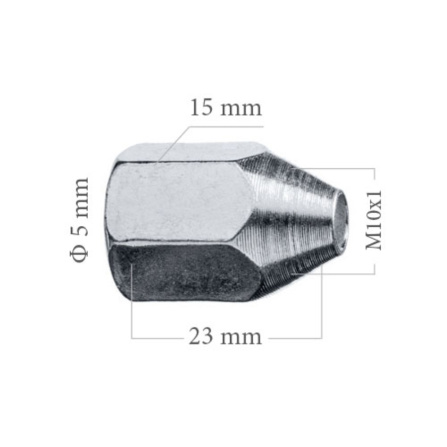 Šroubení brzdového potrubí M10x1 4,75 mm L23 mm 5-100-110X - 3