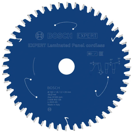 Pilový kotouč Bosch Expert Laminate 160x1,8/1,2mm, 48 zubů 2608902127 Pilový kotouč Bosch Expert Laminate 160x1,8/1,2mm, 48 zubů 2608902127
