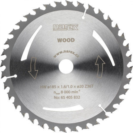 Pilový kotouč Narex 185x1,6/1,0x20 Z36T 65405832