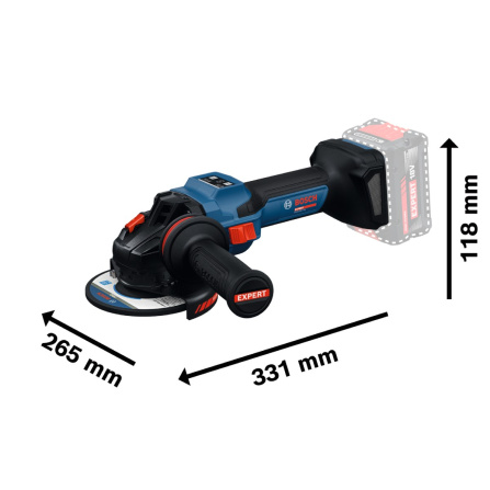 Aku úhlová bruska Bosch Expert EXWS18V-15S Professional 125 mm bez baterií 06019M6001 - 9