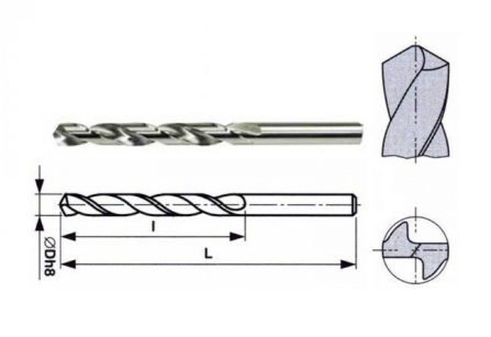 Vrták 06,00 mm HSS Co5