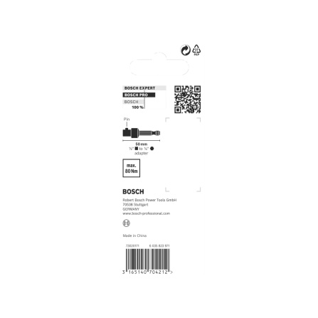 Adaptér průmyslový Bosch PRO Socket 1/4 šestihran - 1/2 čtyřhran 2608551107 - 5