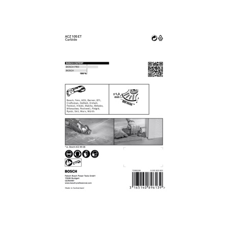 Segmentový pilový list Bosch Expert Starlock ACZ 105 ET Multi Material 2608664208 - 6