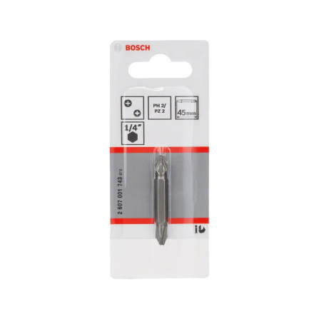 Bit šroubovací oboustranný PH2/PZ2, 45 mm Bosch 2607001743 - 2