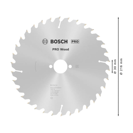 Pilový kotouč Bosch Optiline Wood 216x30x2,6 34Z 2608838409 - 7