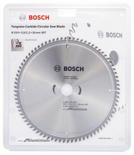 Pilový kotouč Bosch ECO ALU 254x3/2,2x30 80T
