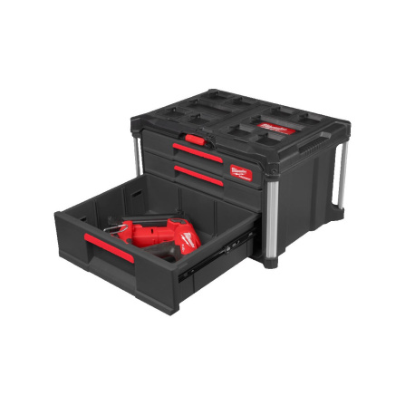 Kufr na nářadí Milwaukee Packout Box se 2+1 zásuvkami 4932493190 - 2