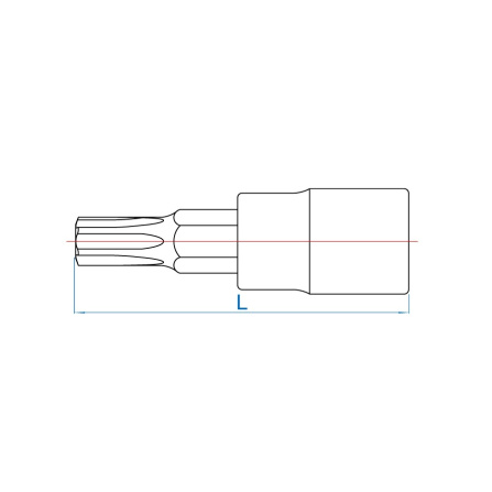 1/4 hlavice zástrčná, TORX T40