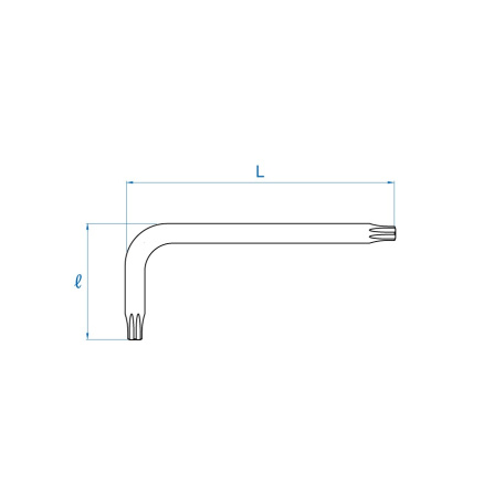 Klíč L zástrčný XZN M12 L 264 mm