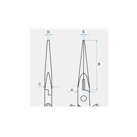 Klešte s dlouhými čelistmi precizní L 157mm