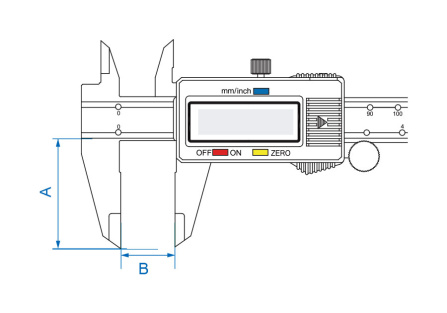 Měřítko posuvné digitální, max. 200 mm, 0,01