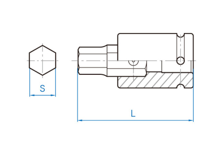 3/4 hlavice (16) zástrčná CrMo INBUS 10 mm