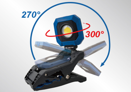 Lampa COB LED 16W, 100-1600 lm, 6500K, IP65, akumulátor 3,7V/5200mAh